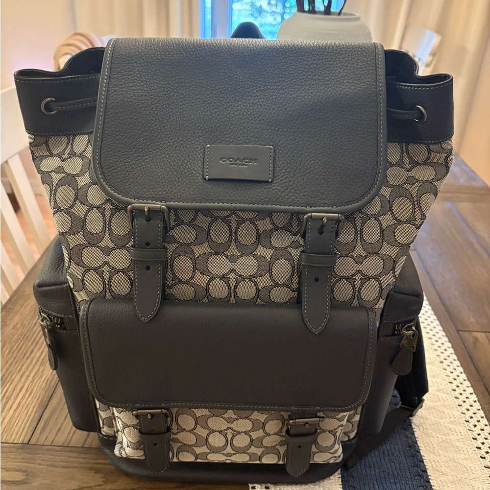 Coach Navy Backpack